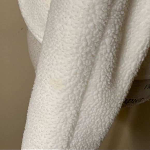 American Eagle ~ Sherpa Jacket Full Zip Nubby Ivory Size Medium - Picture 10 of 11